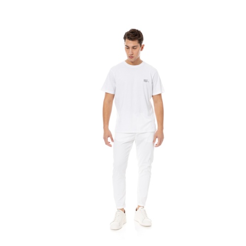 Cover Denim Ανδρικό Cropped Chinos Παντελόνι BUTTER M0074-28 – White