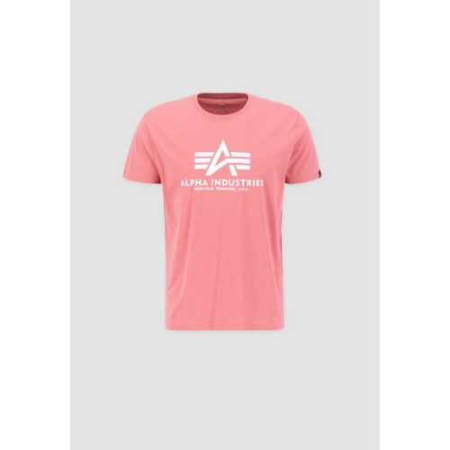 Alpha Industries Ανδρικό BASIC T-Shirt Βαμβακερό Regular-Fit – Coral Red