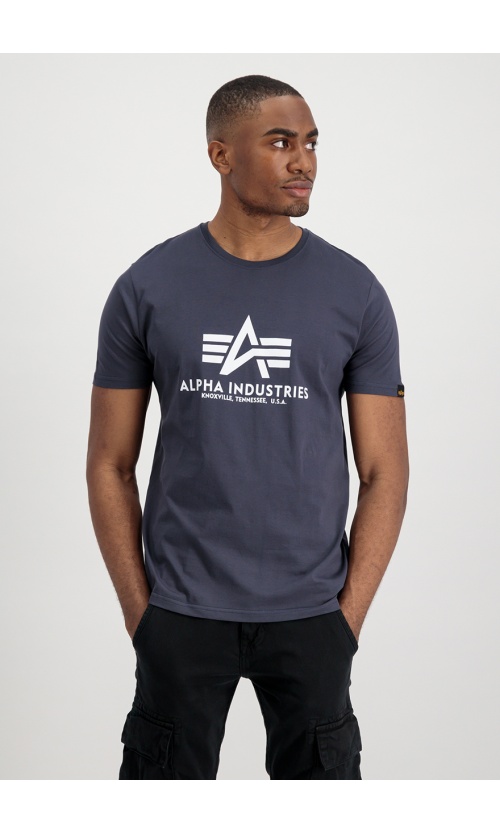 Alpha Industries Ανδρικό BASIC T-Shirt Βαμβακερό Regular-Fit – Navy