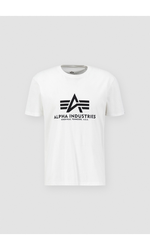 Alpha Industries Ανδρικό BASIC T-Shirt Βαμβακερό Regular-Fit – White