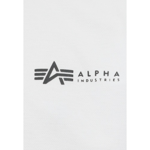 Alpha Industries Ανδρικό BASIC Pique Polo SL Shirt Βαμβακερό Regular-Fit – White