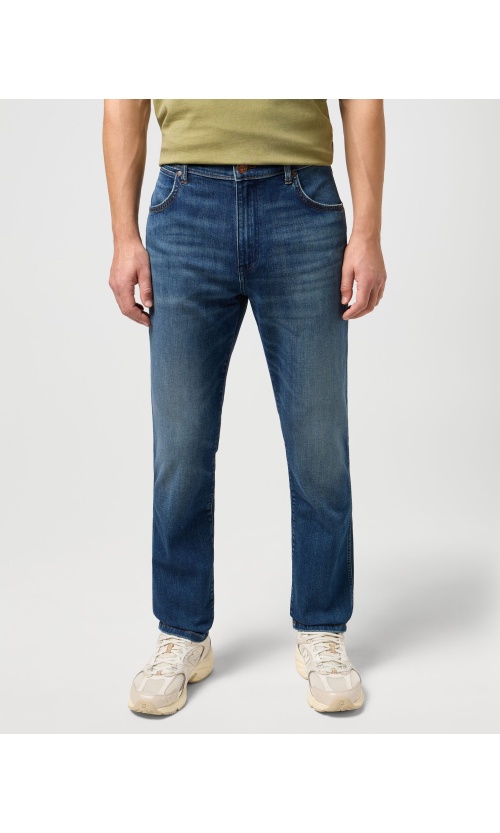 Wrangler Ανδρικό LARSTON 812 HARE Τζιν Βαμβακερό Παντελόνι Slim Tapered-Fit – Blue