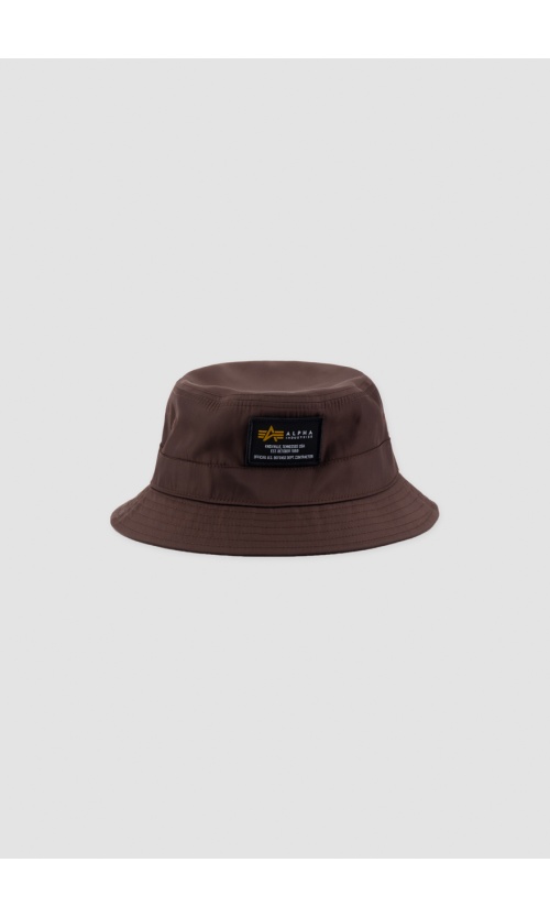 Alpha Industries CREW Bucket Hat Nylon – Hunter Brown