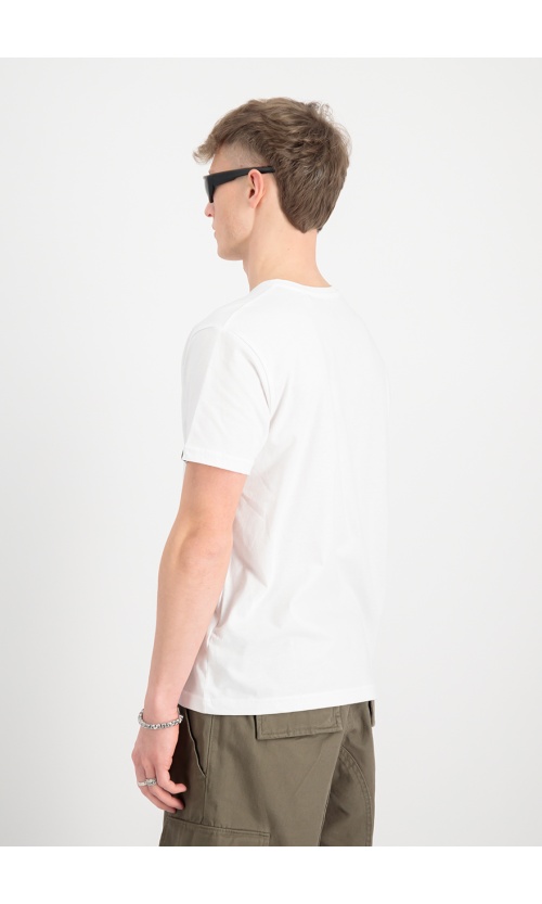 Alpha Industries Ανδρικό COLLEGE CAMO T-Shirt Βαμβακερό Regular-Fit – White