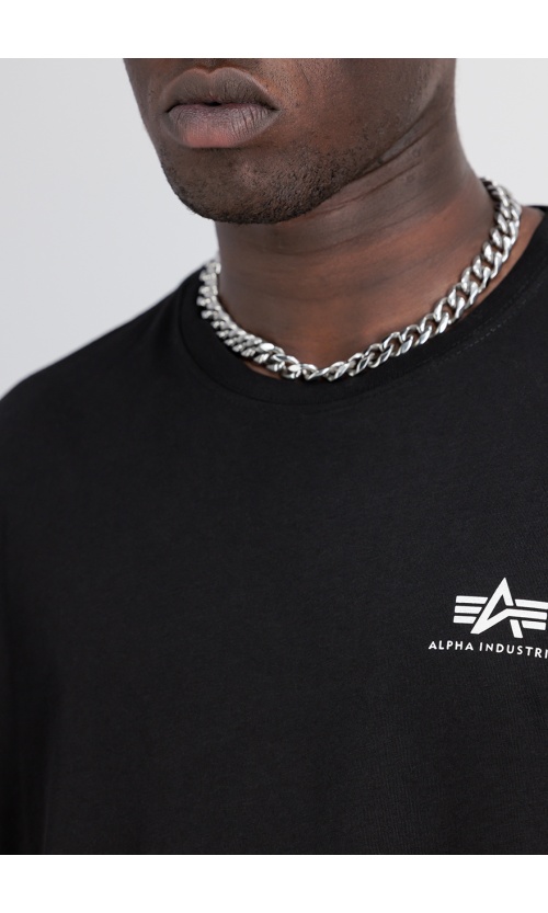Alpha Industries Ανδρικό BASIC SL T-Shirt Βαμβακερό Regular-Fit – Black