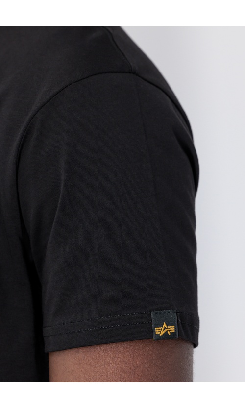 Alpha Industries Ανδρικό BASIC SL T-Shirt Βαμβακερό Regular-Fit – Black