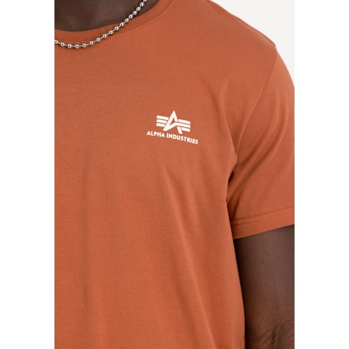 Alpha Industries Ανδρικό BASIC SL T-Shirt Βαμβακερό Regular-Fit - Hazel Brown