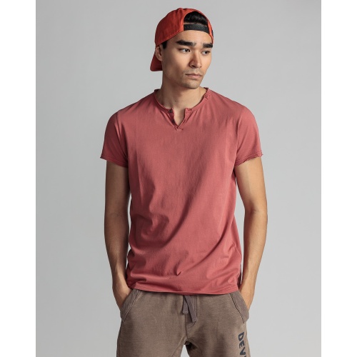 Devergo Ανδρικό T-Shirt 4046 Βαμβακερό Slim-Fit – Berry
