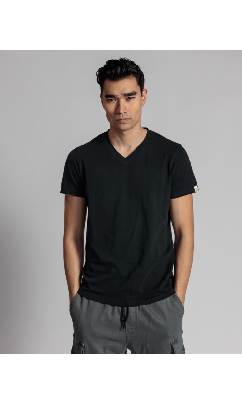 Devergo Ανδρικό T-Shirt 4054 Βαμβακερό Slim-Fit - Black