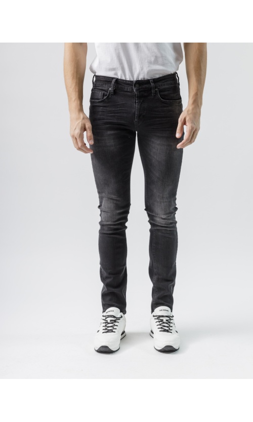 Devergo Ανδρικό NEW SLIM 24107 Τζιν Βαμβακερό Παντελόνι Slim-Fit – Black