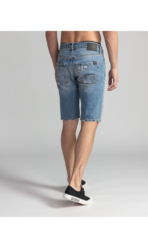 Devergo Ανδρικό FRANK 24114 Denim Shorts Βαμβακερό Regular-Fit – Washed Blue