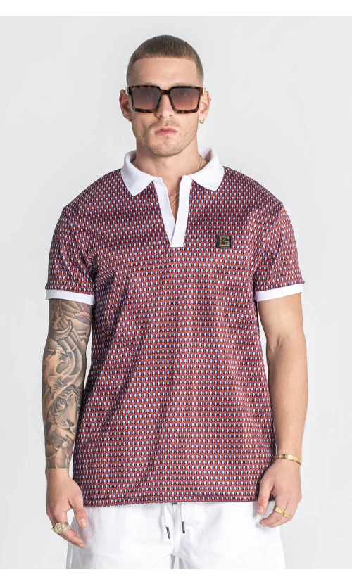 Gianni Kavanagh Ανδρικό MULTIPLY V-Neck Polo Shirt Πολυεστερικό Regular-Fit – Multicolor