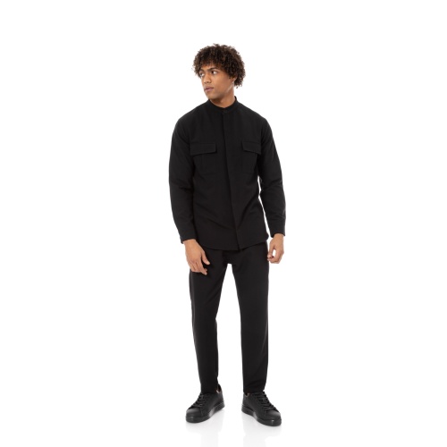 Cover Denim Ανδρικό ΕΝΖΟ1 H0265-28 Mao Overshirt Πολυεστερικό Slim-Fit – Black