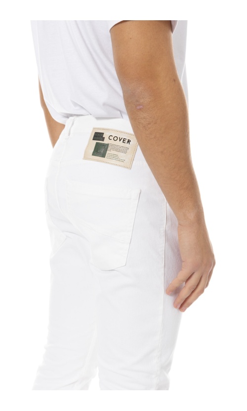 Cover Denim Ανδρικό NEW DATE I0044-28 Τζιν Βαμβακερό Παντελόνι Carrot-Fit – White
