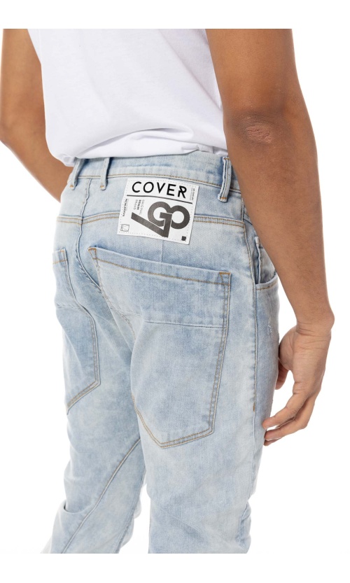 Cover Denim Ανδρικό NEW TYPE N4780-28 Τζιν Βαμβακερό Παντελόνι Loose-Fit – Washed Blue