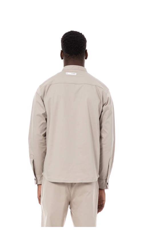 Cover Denim Ανδρικό ΕΝΖΟ2 Z0265-28 Mao Overshirt Βαμβακερό Slim-Fit – Beige