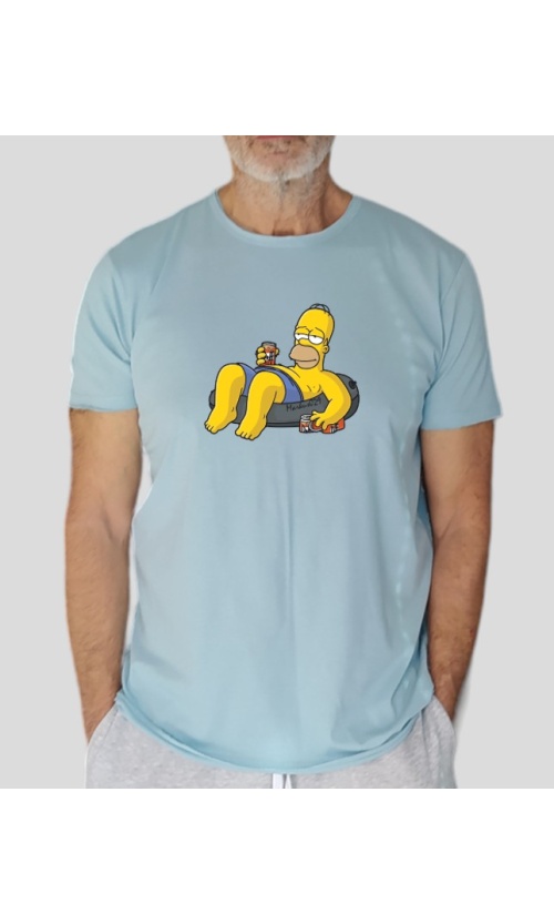 Bigbong Ανδρικό HOMER SIMPSON T-Shirt Βαμβακερό Regular-Fit – Mint
