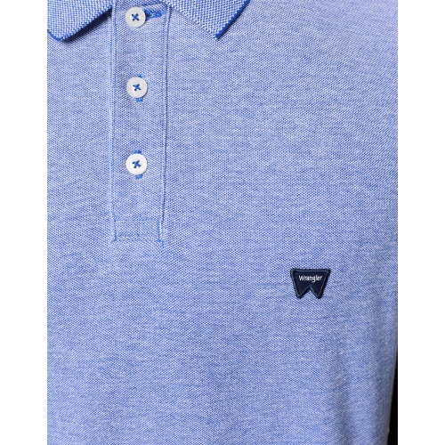 Wrangler Ανδρικό Pique Polo Shirt 112350391 Βαμβακερό Regular-Fit – Light Blue