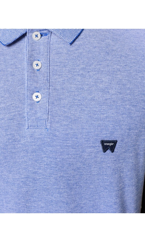 Wrangler Ανδρικό Pique Polo Shirt 112350391 Βαμβακερό Regular-Fit – Light Blue