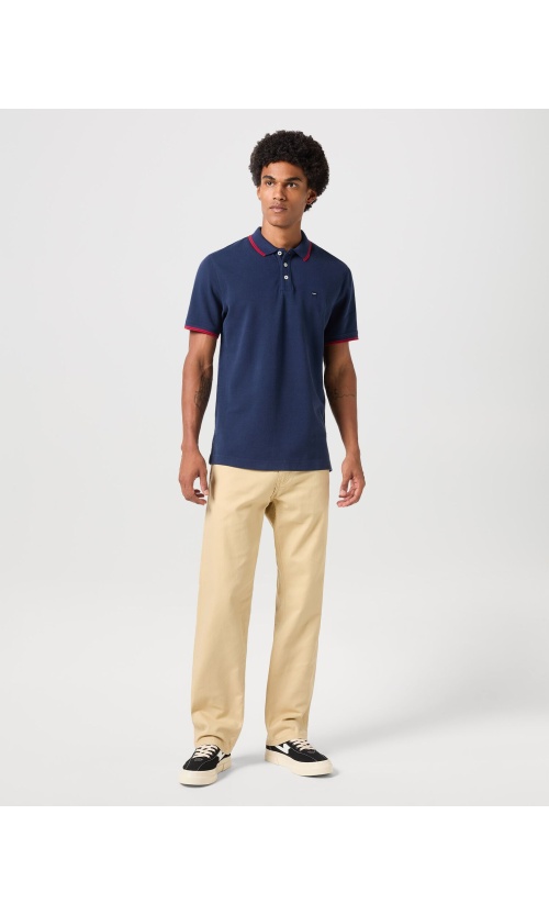 Wrangler Ανδρικό Pique Polo Shirt 112350403 Βαμβακερό Regular-Fit – Navy Blue