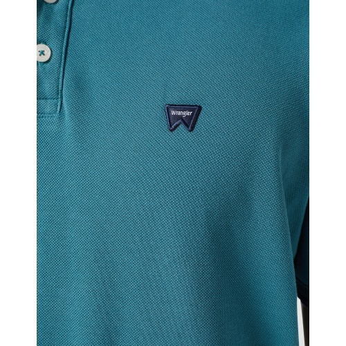 Wrangler Ανδρικό Pique Polo Shirt 112350405 Βαμβακερό Regular-Fit – Petrol