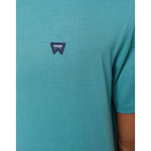 Wrangler Ανδρικό SIGN OFF 112350435 T-Shirt Βαμβακερό Regular-Fit – Hydro