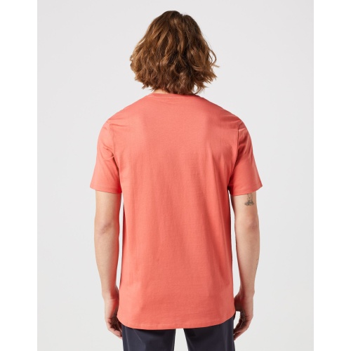 Wrangler Ανδρικό SIGN OFF 112350437 T-Shirt Βαμβακερό Regular-Fit – Burnt Sienna