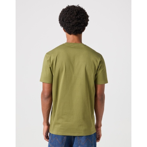 Wrangler Ανδρικό SIGN OFF 112350438 T-Shirt Βαμβακερό Regular-Fit – Dusty Olive