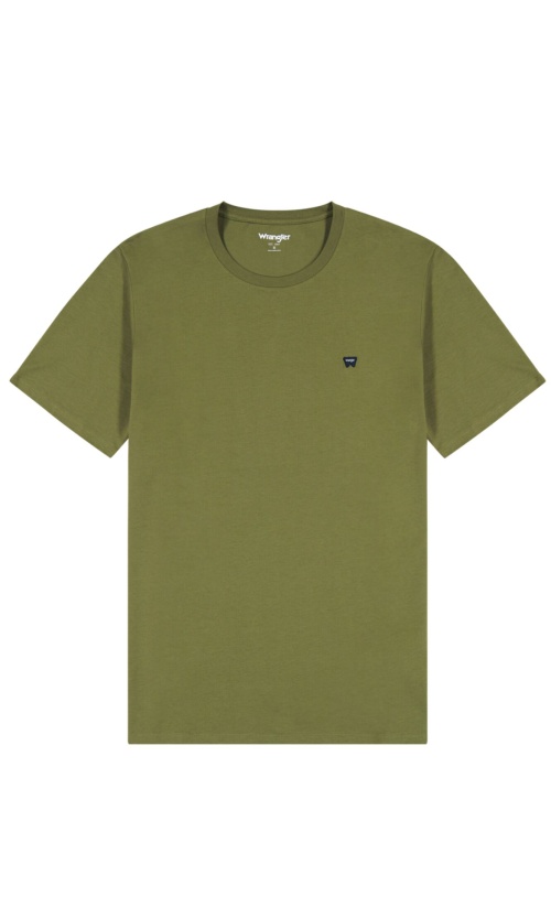 Wrangler Ανδρικό SIGN OFF 112350438 T-Shirt Βαμβακερό Regular-Fit – Dusty Olive