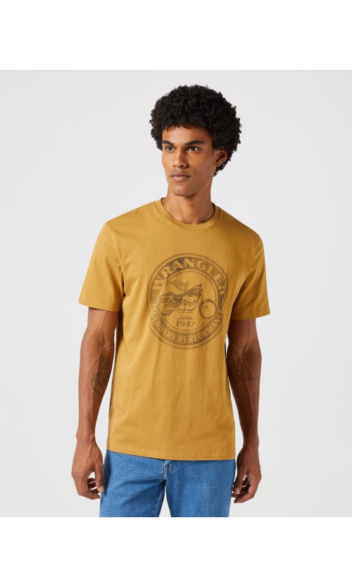 Wrangler Ανδρικό AMERICANA 112350453 T-Shirt Βαμβακερό Regular-Fit – Dijon