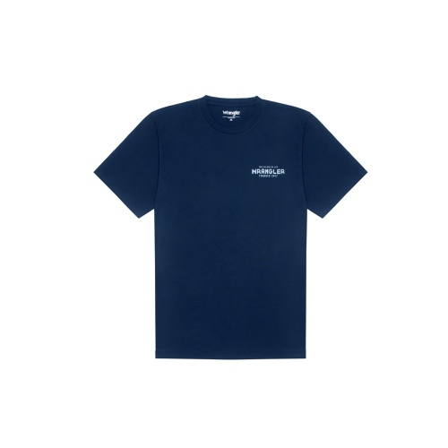 Wrangler Ανδρικό GRAPHIC 112350530 T-Shirt Βαμβακερό Regular-Fit – Navy Blue