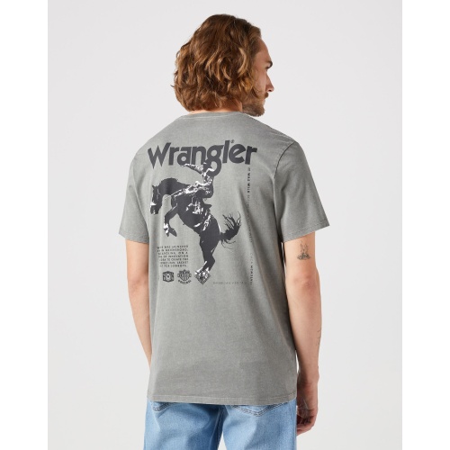 Wrangler Ανδρικό GRAPHIC 112351232 T-Shirt Βαμβακερό Regular-Fit – Gun Metal
