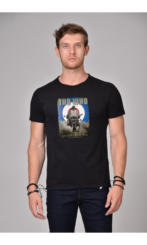 Bigbong Ανδρικό THE WHO T-Shirt Βαμβακερό Regular-Fit – Black