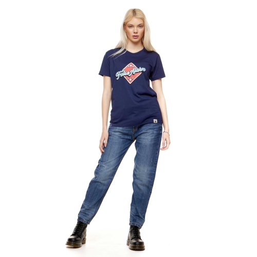 False Alarm STARLET T-Shirt Βαμβακερό Slim-Fit – Blue