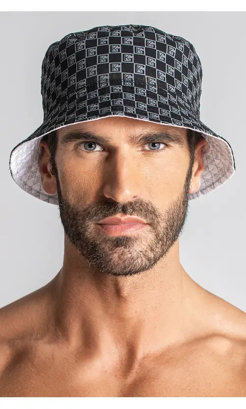 Gianni Kavanagh CLONE Bucket Hat Διπλής Όψεως Βαμβακερό - Black & White
