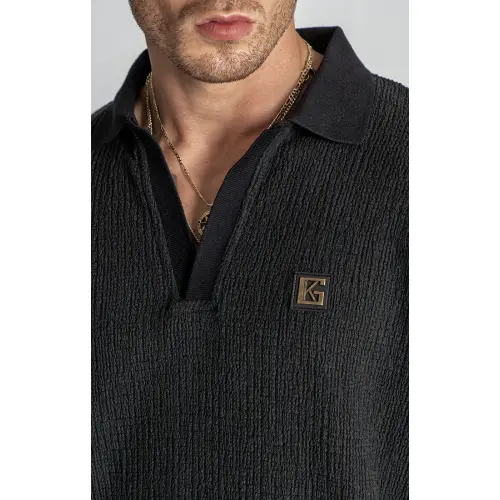 Gianni Kavanagh Ανδρικό RESORT Polo Shirt Πολυεστερικό Regular-Fit - Black